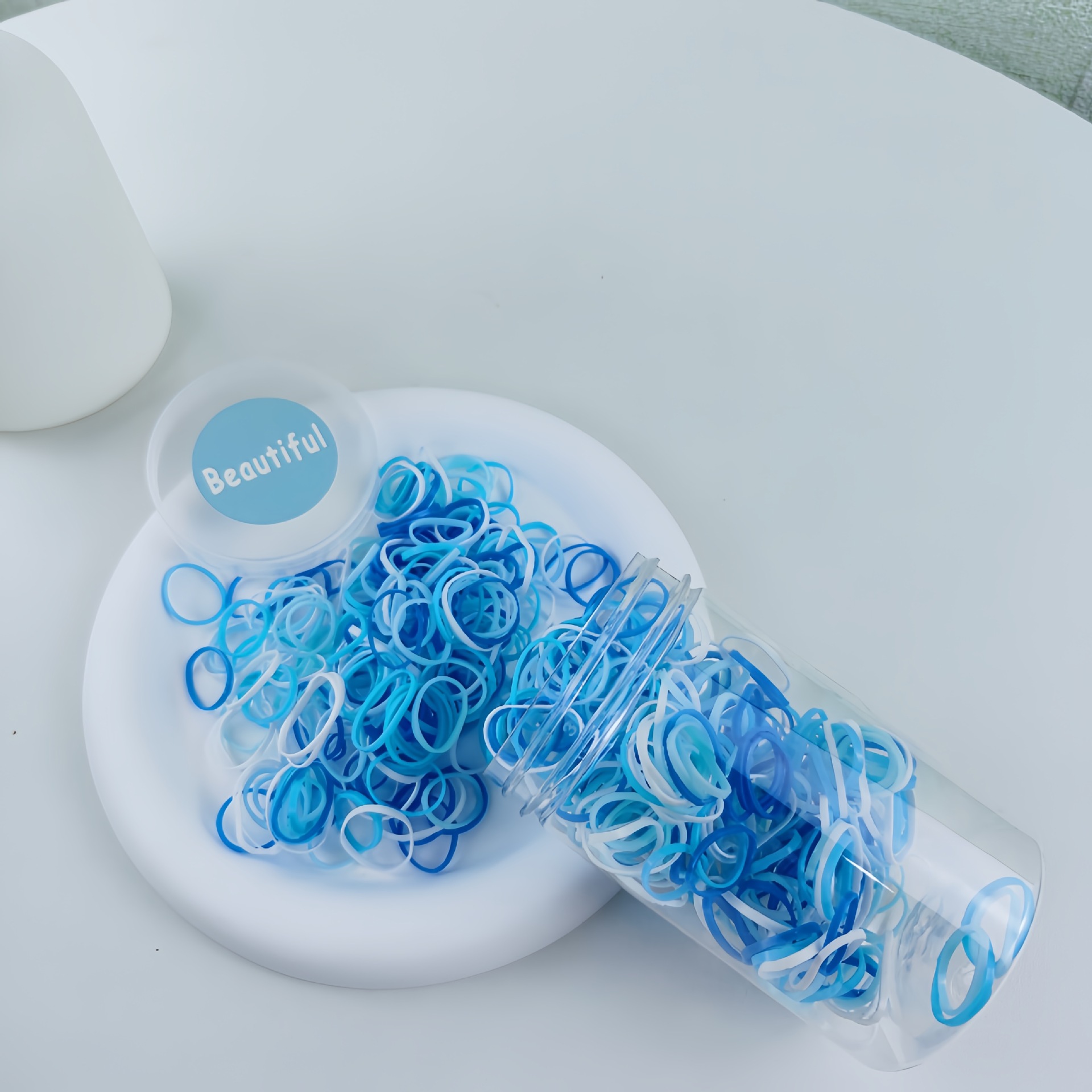 Nuevos niños enlatados desechables banda de goma no lesionar joyas de anillo de cabello accesorios de alta elasticidad trenzada elástica banda de goma de cabello