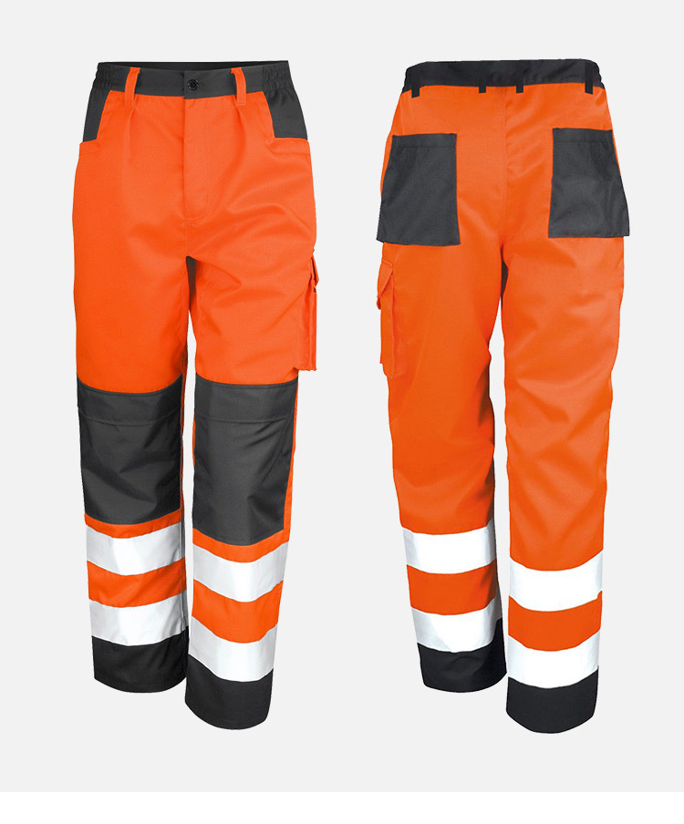 Pantalones DE TRABAJO multibolsillos de tira reflectante transfronteriza pantalones de trabajo de seguridad de advertencia de minas de carbón de ingeniería de construcción para hombres