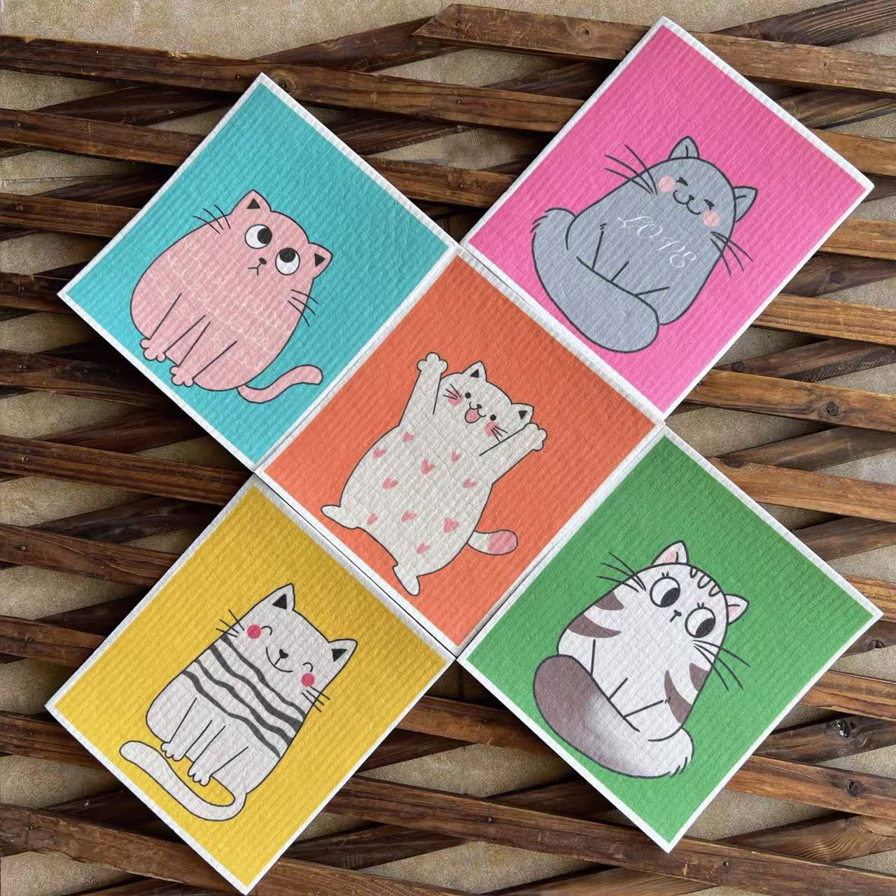 Toallas suecas alemanas dm toallas absorbentes de agua sin aceite eco pulpa de algodón impresa toallas de cocina