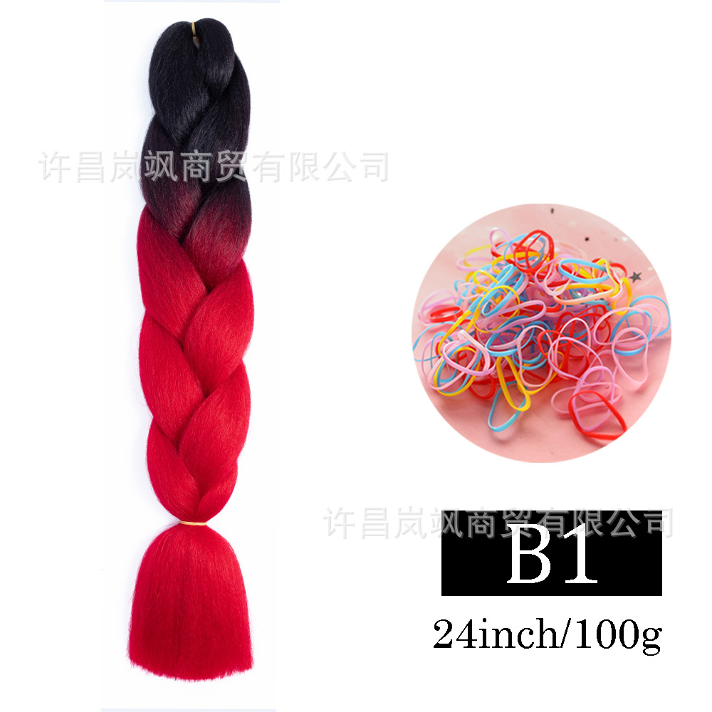 Peluca de trenza grande africana, color, trenza sucia, cuerda para el cabello, degradado, fibra química, trenza grande, reggae, hip-hop, trenza sucia, trenza