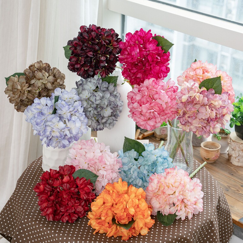 Fogno Firefly Hydrangea Artificial Flower Manufacturer Artificial Flower Green Plant Wholesale Wedding Decoration Crafts Mw52005