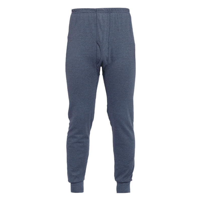 Мужские осенние брюки, цельные облегающие термобельевые брюки из чистого хлопка, хлопковое нижнее белье для мужчин среднего и молодого возраста, плотные хлопковые трикотажные брюки.