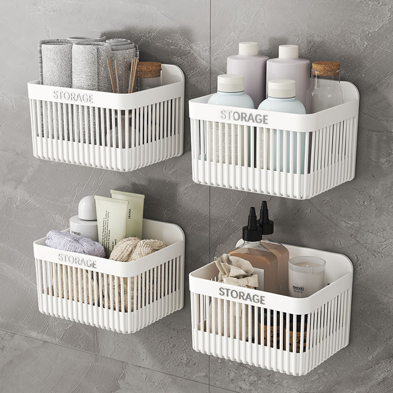 Storage Box Bathroom Wall-Mounted Shelf Bathroom Vanity Skincare Storage Rack No-Drill Wall Hanging Rack Storage Box Bathroom Wall-Mounted Shelf Bathroom Vanity Skincare Storage Rack No-Drill Wall Hanging Rack
