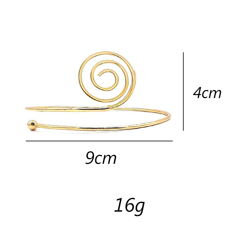 Fashion New Armband Wholesale Simple Spiral Opening Metal Temperament Bracelet display picture 2