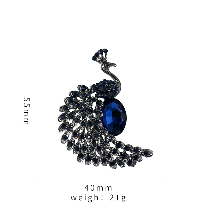 Women'S Gender Inlay Design Cute Pin Cock Alloy Inlay Rhinestones Women'S Brooches