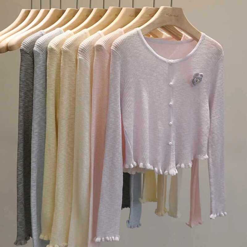 Three-Dimensional Floral Fairy-Like Knitted Cardigan for Women, Gentle and Elegant Short Air-Conditioning Shirt, Shawl Top, Black One Size, White Three-Dimensional Floral Fairy-Like Knitted Cardigan for Women, Gentle and Elegant Short Air-Conditioning Shirt, Shawl Top, Black One Size, White