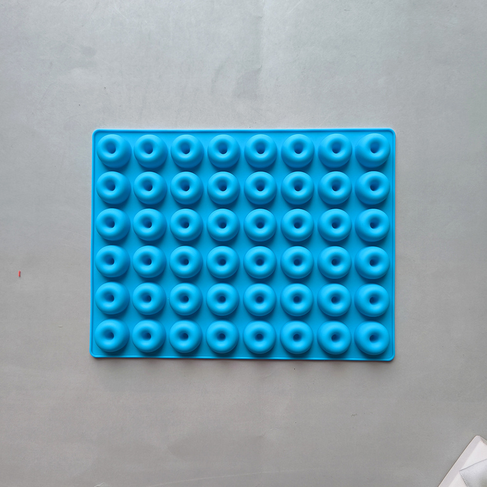 Silicone 48 Donuts 160 Candy pudín molde de chocolate 3D hecho a mano molde de goteo para pastel de horneado