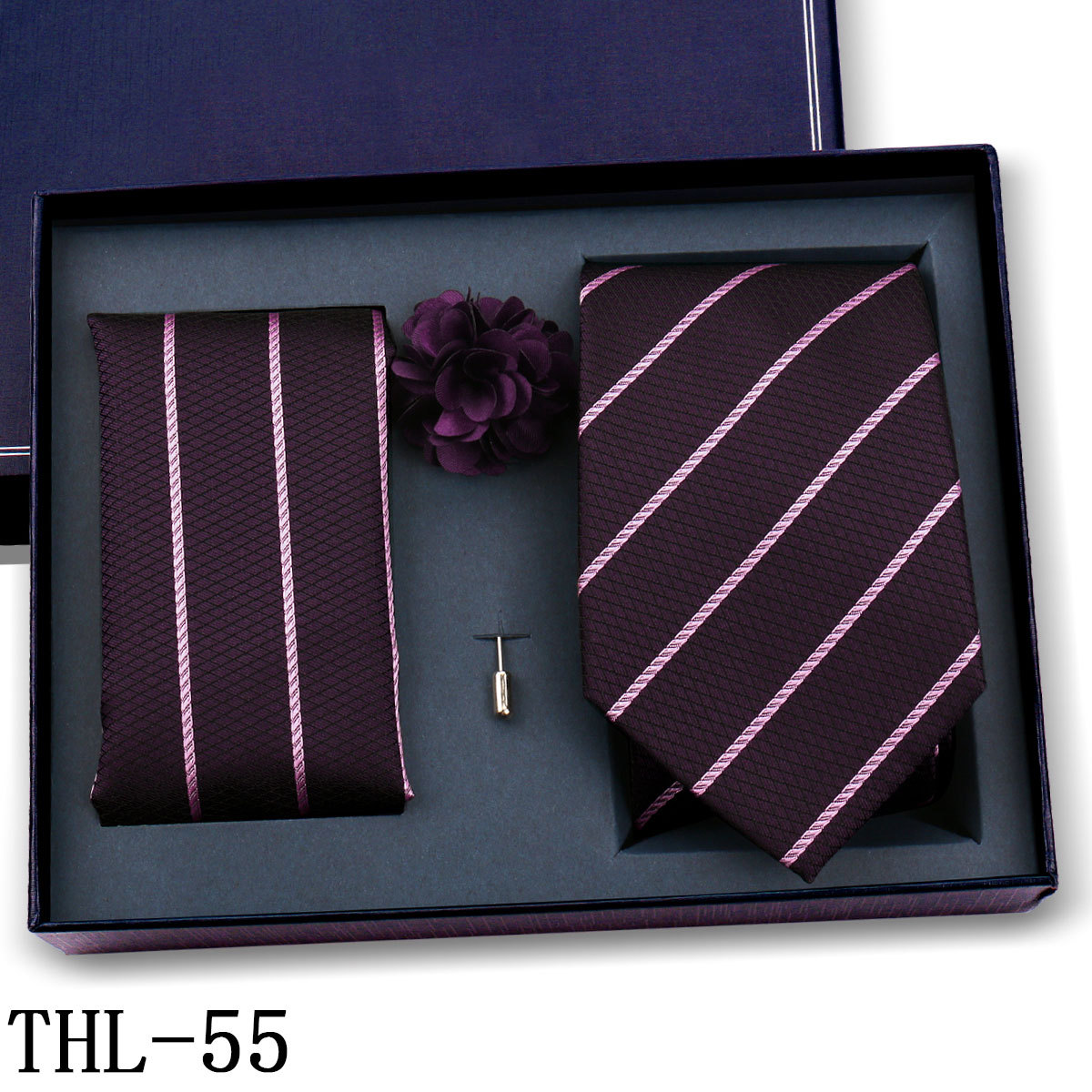 Juego de Corbata y Pañuelo para Hombre Poliéster para Bodas y Eventos de Negocios image 57