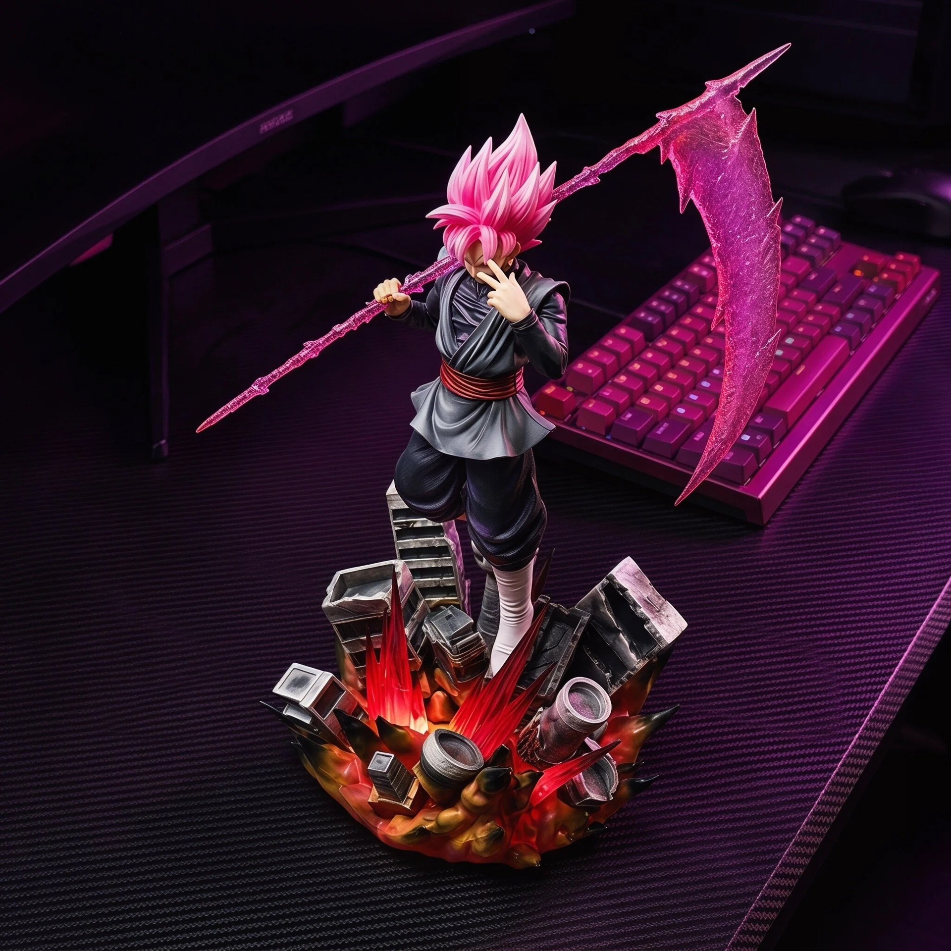Dragon Ball Neue DU Zamasu Goku Black Statue Figur Anime Ornament Heim Desktop Deko Sammlerstück Spielzeug Fan Geburtstag Feiertagsgeschenk – Detail 5