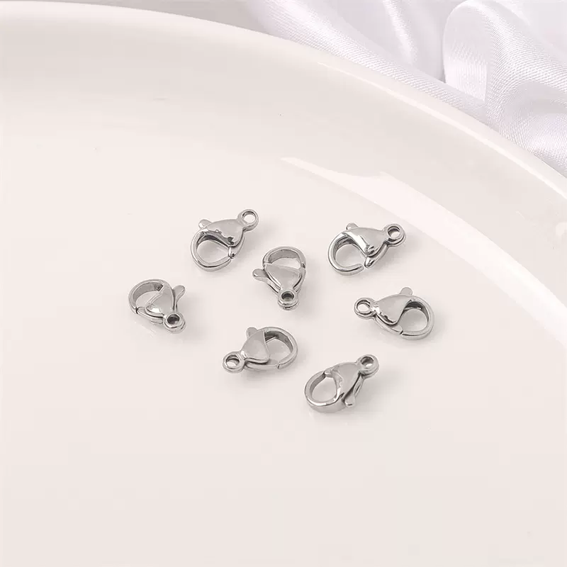 钛钢龙虾扣diy配件项链发扣配饰品不掉色防过敏链条连接厂家批发