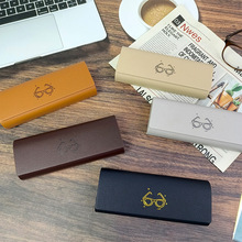 眼镜盒定 制复古简约图案眼镜收纳盒男女学生抗压手工可定 制LOGO