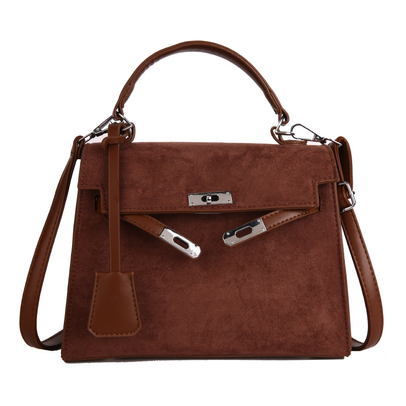 Otoño y invierno nicho bolsos de terciopelo de seda damas 2025 nuevo retro versátil bolsos de mochila de moda bolsos de mano Kelly image 6