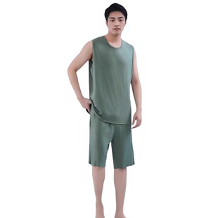 Men's Summer Thin Modal Vest Shorts Home Suit Soft and Comfortable Plus Fat Large Size Can Be Worn Outside Vest Shorts