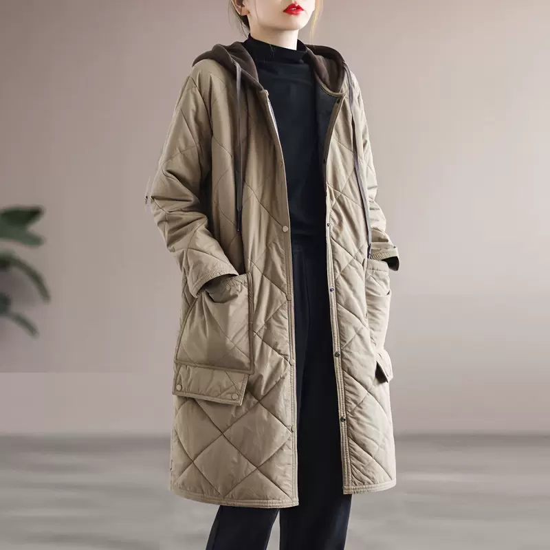 Длинное пальто, Oversize, средней длины (международная торговля)