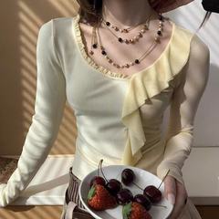 ドーパミンの多色と白黒真珠の金色の長いネックレスの多種の戴法百組のネックレス
