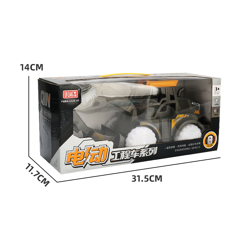 Nuevo eléctrico universal excavadora ingeniería vehículo simulación modelo música luz excavadora niño niños juguete