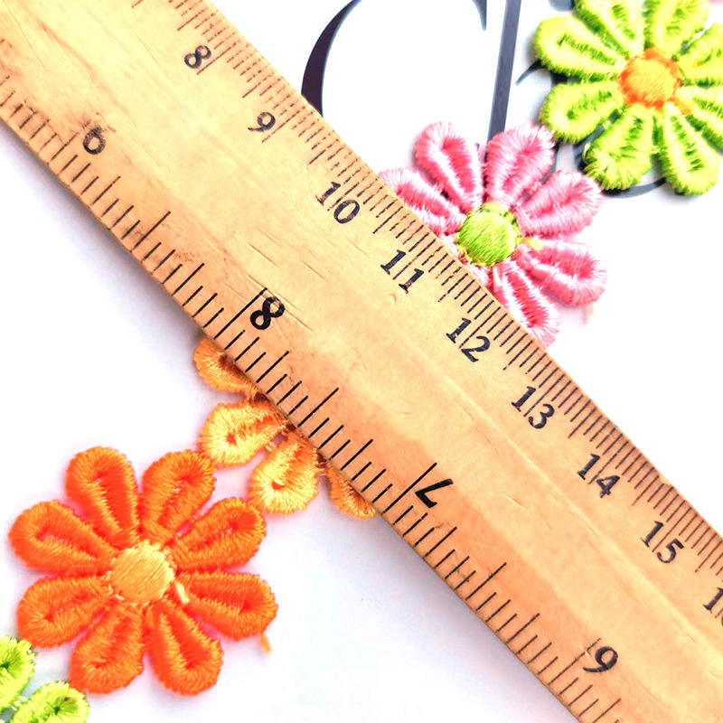 韓国版はよく売れています。2.5cm 6色8弁の水溶レースの刺繍レースの頭飾りのアクセサリーの花diyステッカーです。|undefined