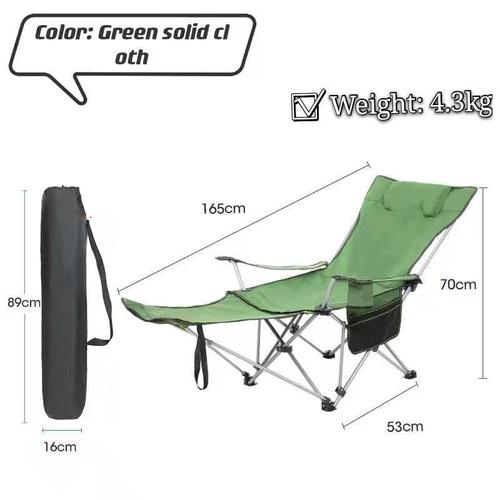 Outdoor folding sit-and-lie recliner hospital escort lightweight single simple beach chair portable nap bed