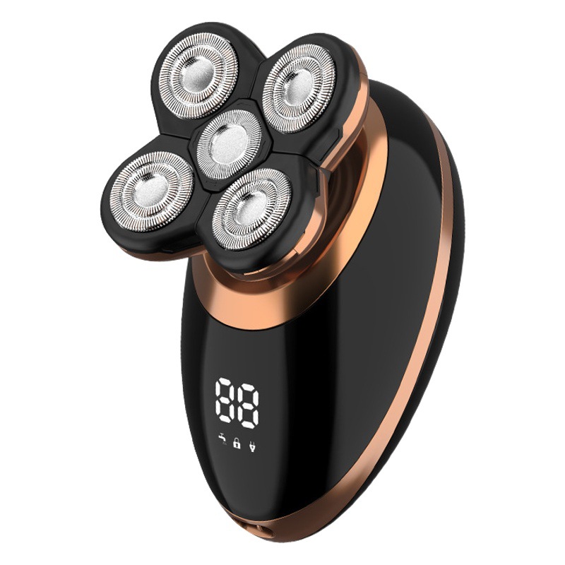 Nuevo cabezal de afeitado pantalla digital inteligente máquina de afeitar de los hombres máquina de afeitar de cinco cuchillas máquina de afeitar eléctrica recargable