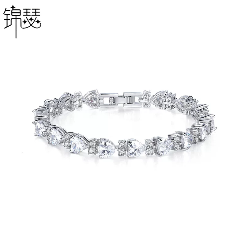 Zirconium, браслет, модный аксессуар сердечко, украшения