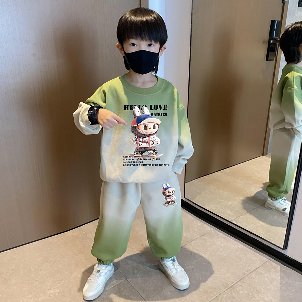 【华棉复合】男童秋装卫衣套装春秋款新款男孩儿童帅气中大童