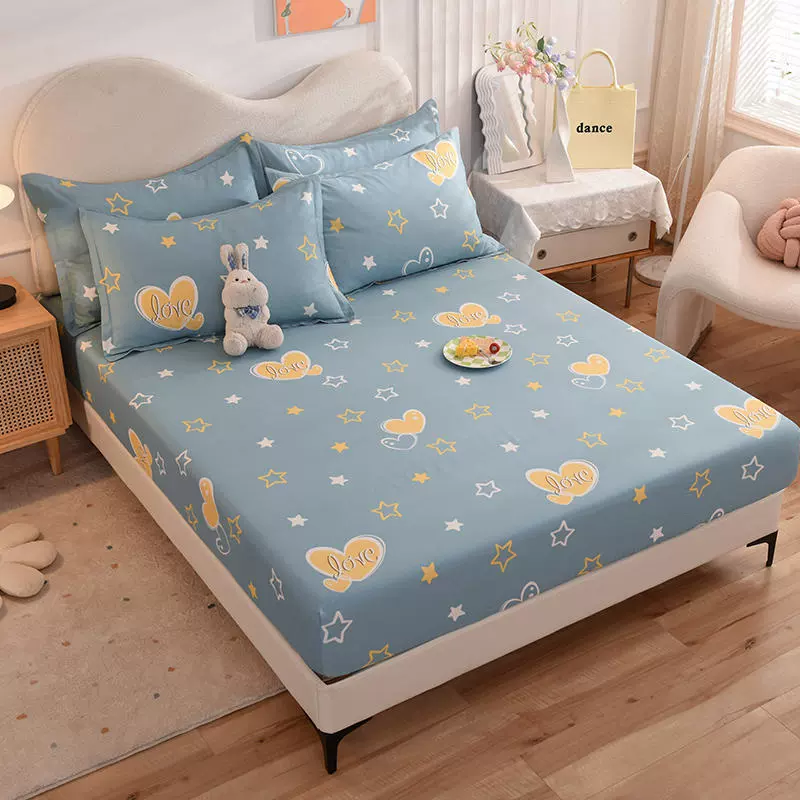 Cotton sheet, fresh bedspread, non-slip mattress, protective case
