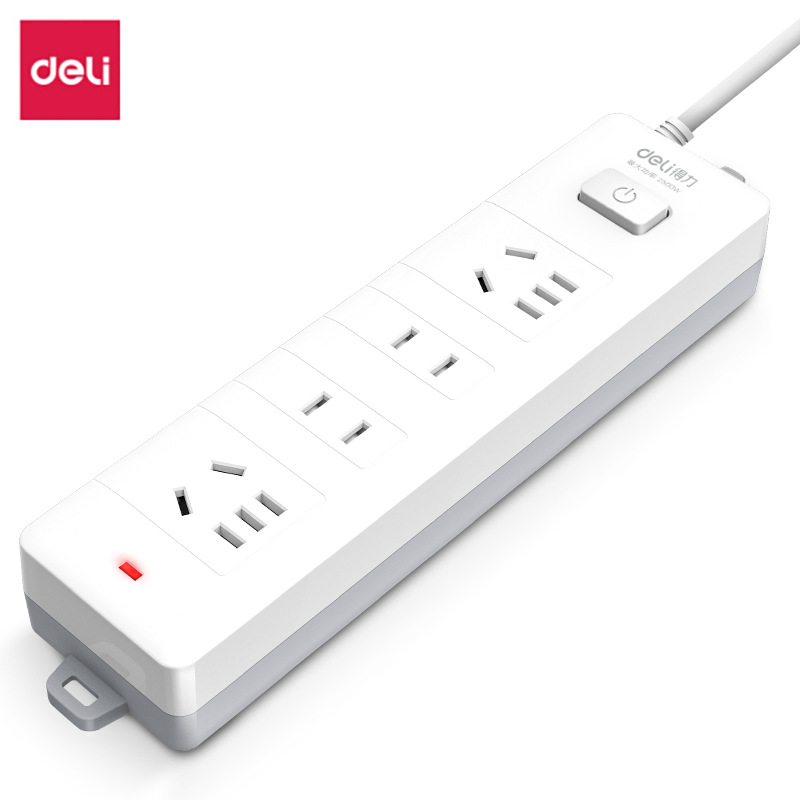DeLixi 18251 Socket_2+2_2m_PVC Socket/Power Strip/Surge Protector/Power Board