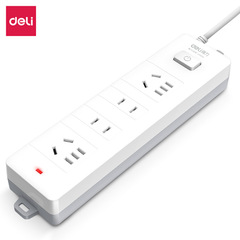 DeLixi 18251 Socket_2+2_2m_PVC Socket/Power Strip/Surge Protector/Power Board