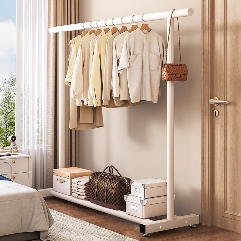 Freestanding Clothes Drying Rack for Home Use, Balcony Clothes Rack, Hanging Rod for Drying Clothes, Simple Bedroom Clothes Rack, Coat Rack