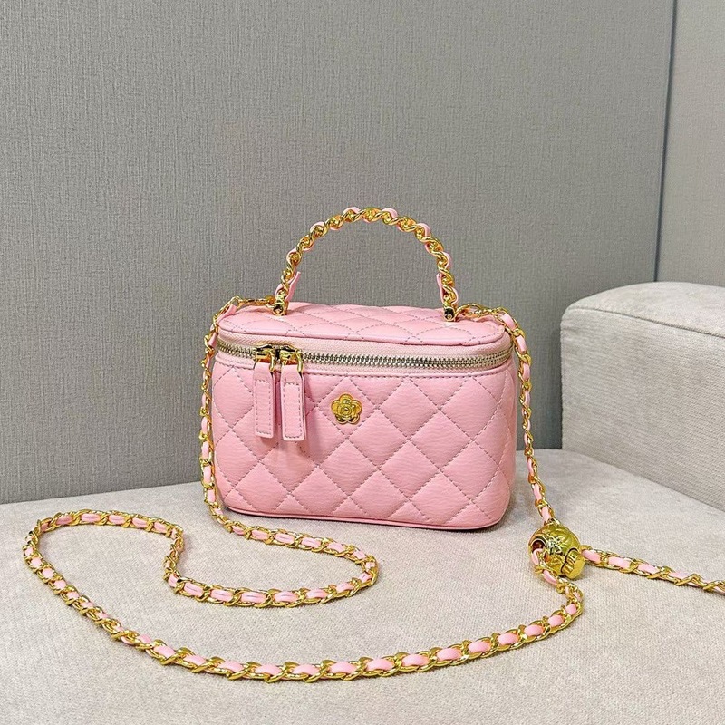 ファッション新品プチプラ本革ケースバッグ高级感金属ハンドルハンドバッグシングルショルダーバッグ|undefined