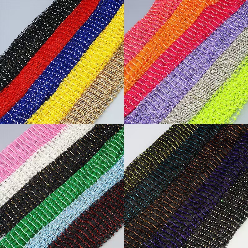 탄성 스트레치 FISHNET 그물 드릴 8  36-37 행 드릴 라인 석 와이어 드릴 머리 스카프 모자 옵션 절단 액세서리