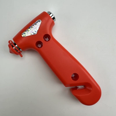 Car Safety Hammer for Qəza çəkici - red-tungsten-steel-hammer-silicone-kraft-paper-box