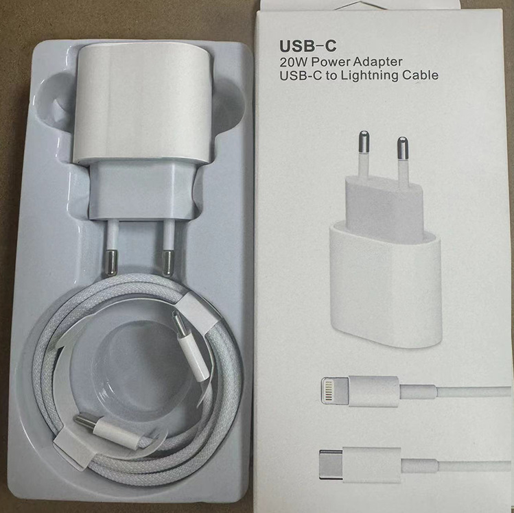 美规欧规pd20w手机充电头适用于苹果15充电器ipad套装pd数据线35w