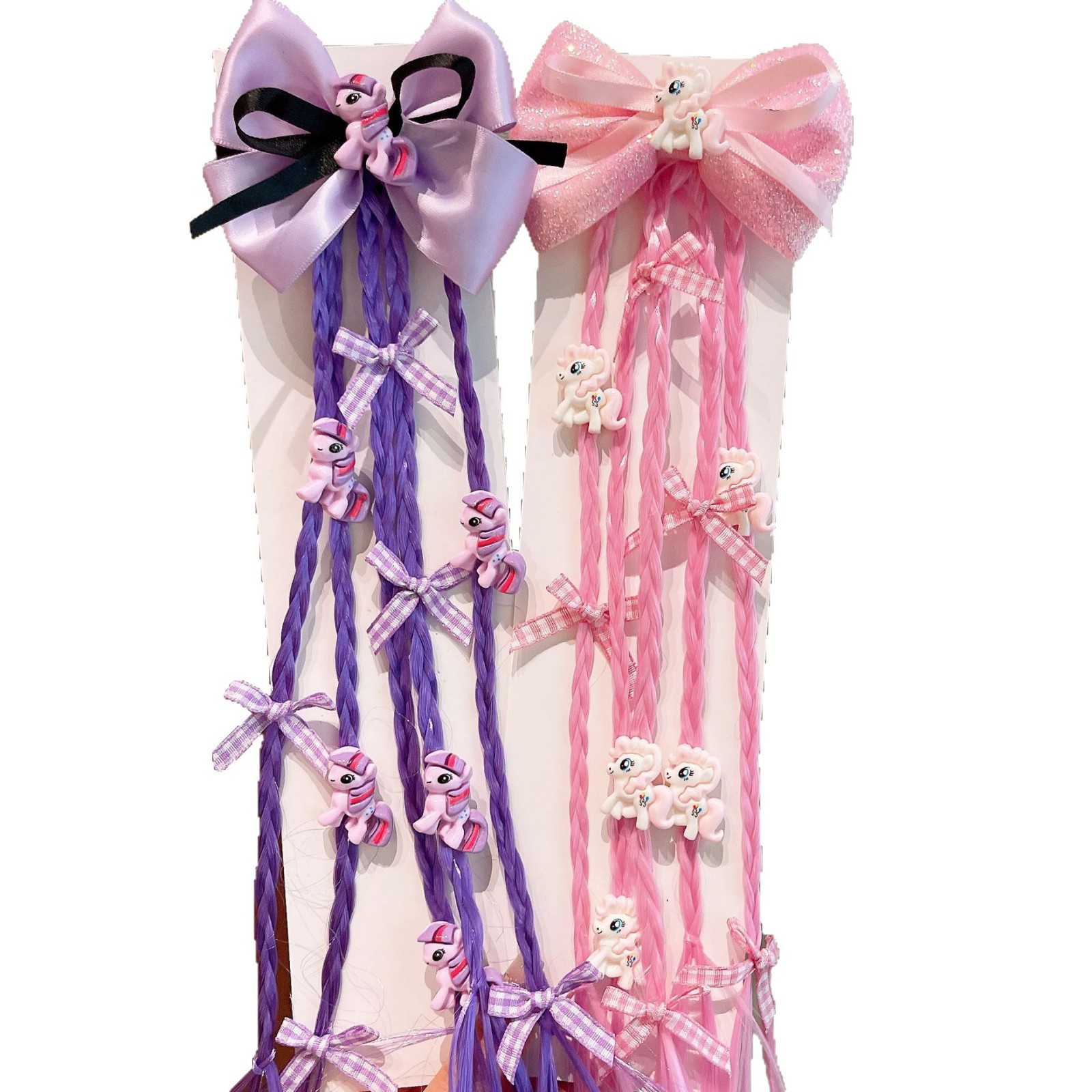 Nuevo niño peluca de cabello de cabello trenzado anillo de cabello chicas lindas paoli trenzado cabello de cola de caballo alta ropa china adornamiento de cabello