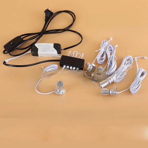 1W Mini Surface-Mounted Recessed LED Jewelry Display Cabinet Kitchen Cabinet Display Light 1-to-N Series Grid Light Fingertip Light