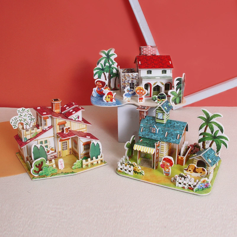Three dimensional school brainteaser, smart toy for kindergarten, DIY, in 3d format, training
