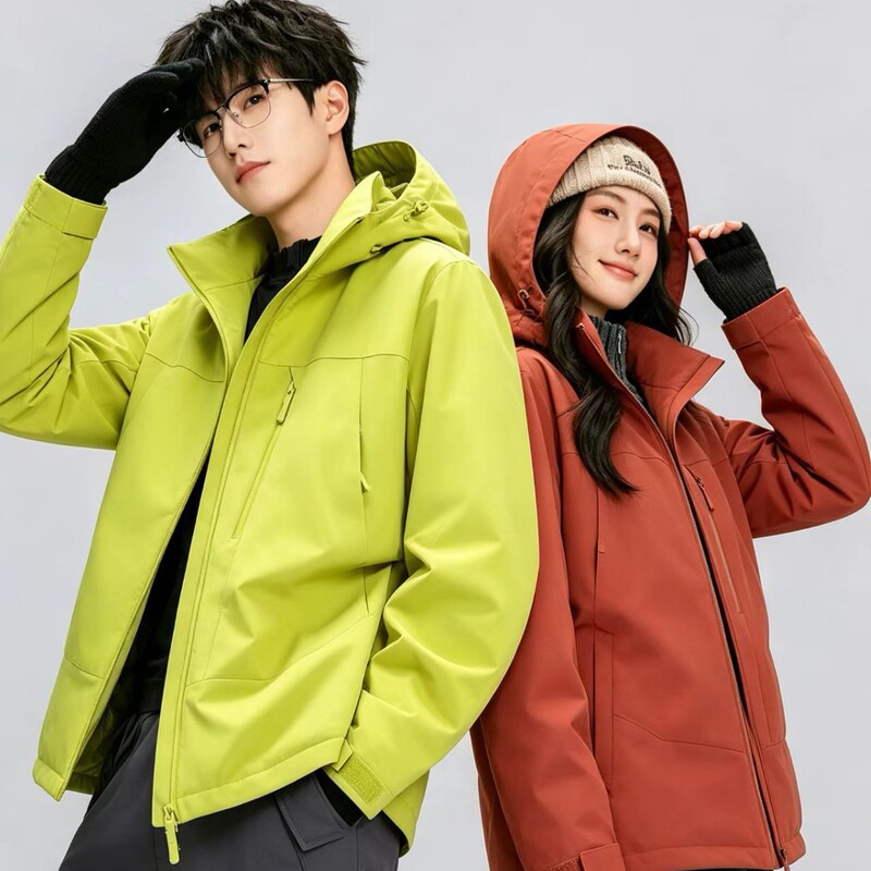 Women's quilted padded jacket, 2026 new autumn/winter style, warm, with detachable hood, windproof, waterproof, and suitable for outdoor activities. Men's version also available