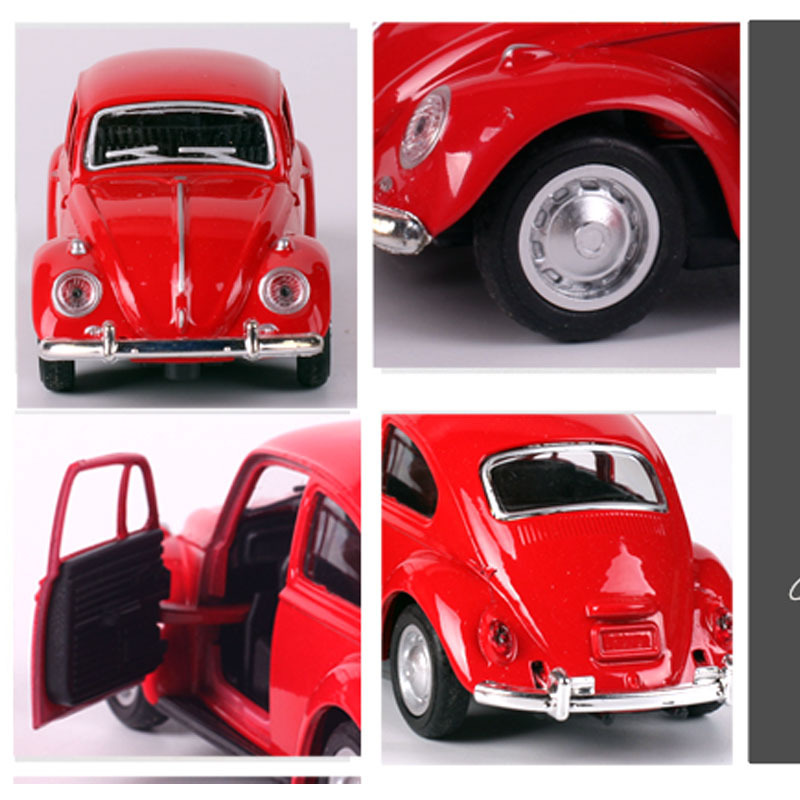 Adornos del modelo de coche de Master Beetle Adornos del modelo de coche de aleación realista Moda y hermosa caja de coche de retorno