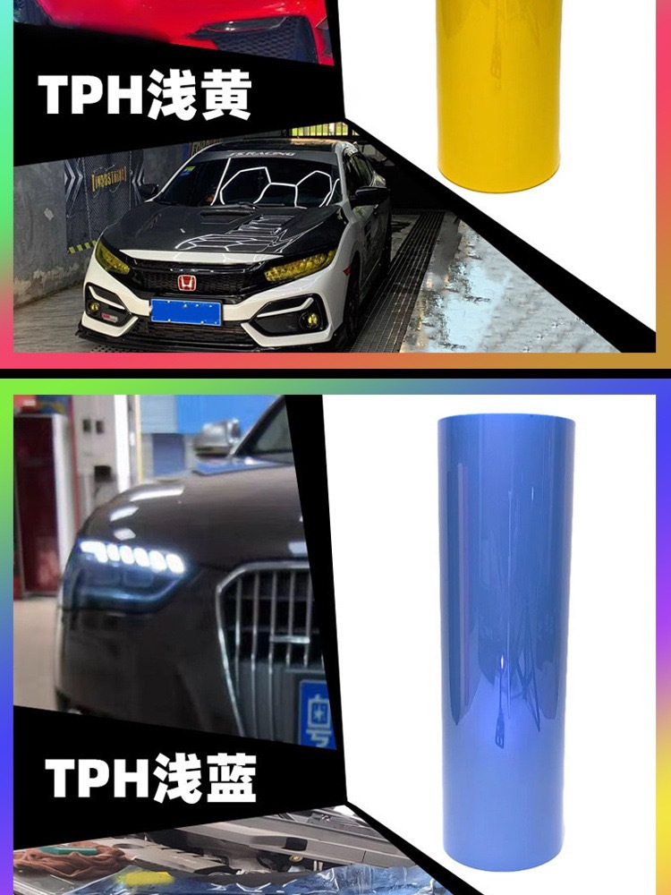 Foreign trade explosions car TPU blackened light film self-healing protection anti-scratch car headlight color change film tail light film