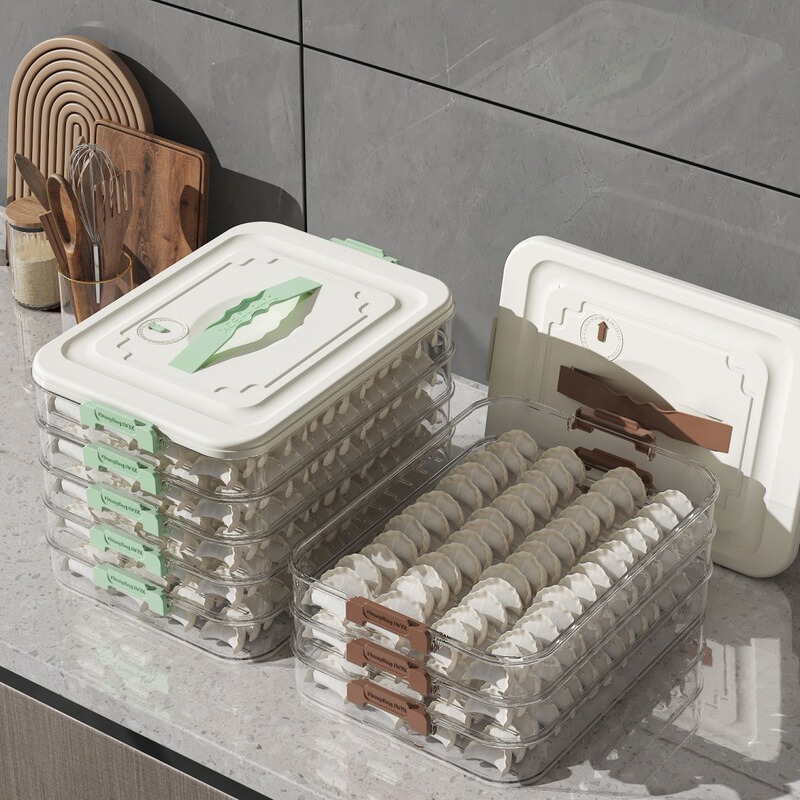 餃子箱家庭用食品グレード餃子冷凍特別密封鮮度保持ボックスワンタン急速冷凍キッチン冷蔵庫収納ボックス|undefined