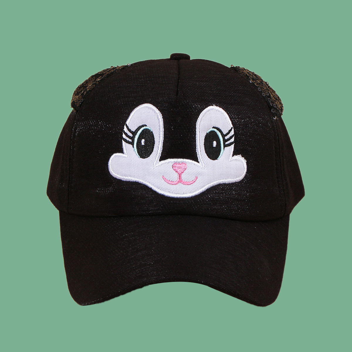 Korean Children's Sequined Bunny Cap display picture 12