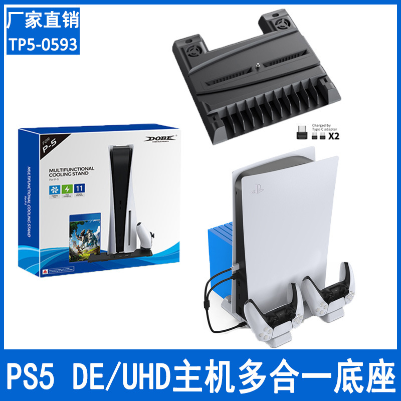 PS5 game handle charger with disc holder...