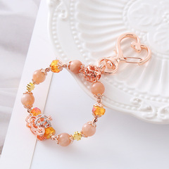 韓版時尚創意設計百搭個性水晶手機汽車鑰匙扣ins網紅風小眾掛飾