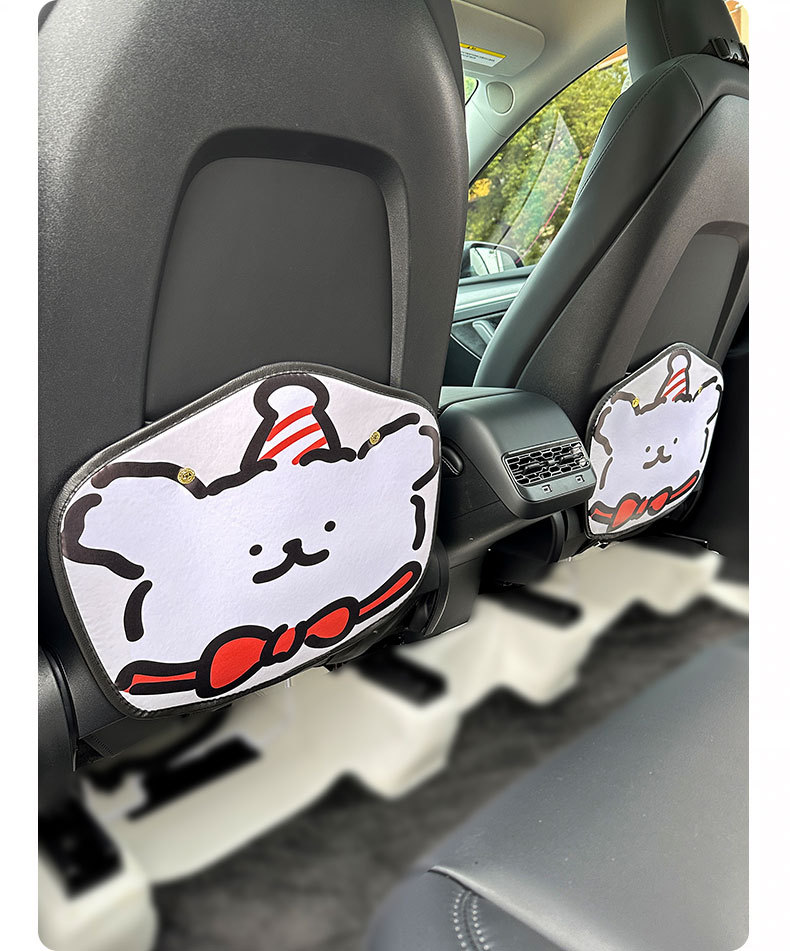 Line puppy car anti-kick pad universal rear seat seat back anti-dirty protective pad car rear seat protective pad
