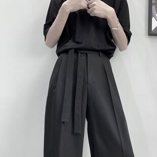 Men's Trousers Autum Straight-Leg Loose Trendyy Versatile Japanese Style Wide-Leg Trousers Student Casual Suit Trousers Design Trousers