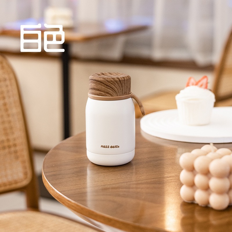 木纹盖迷你保温杯304不锈钢口袋杯小容量户外便携女学生小巧水杯|undefined