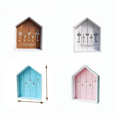 Rustic Vintage Wood Storage Box for the Courtyard, Home Desktop Ornament, Entrance Wall Hanging, House Key Holder