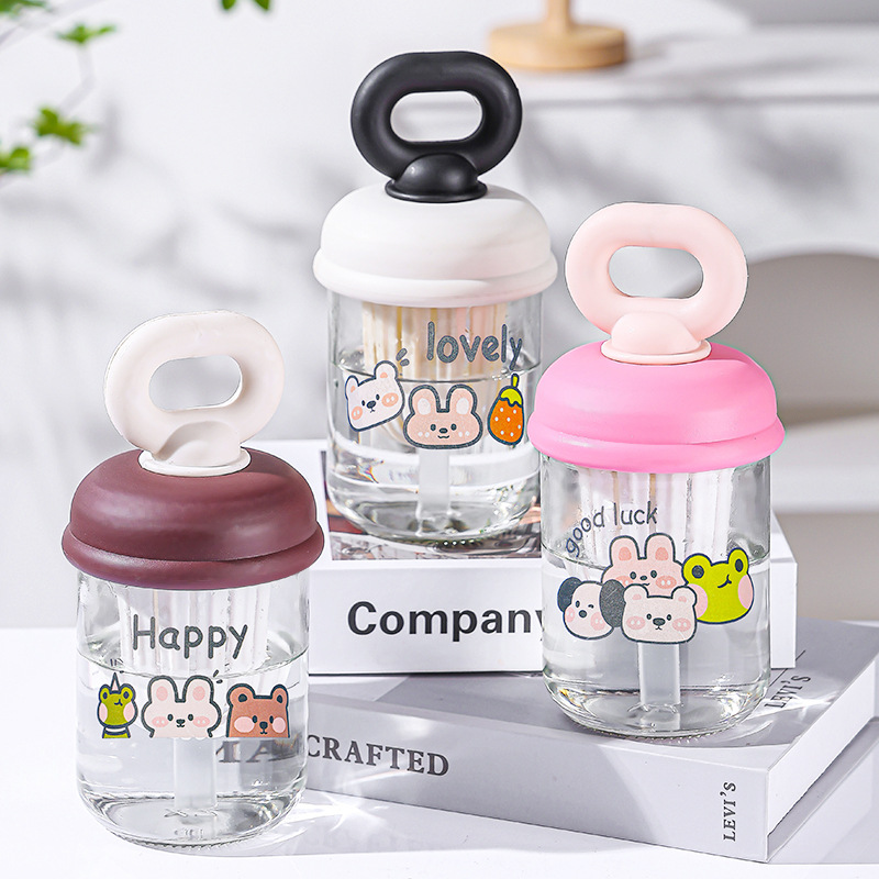 Cute high quality handheld small summer straw with glass for…
