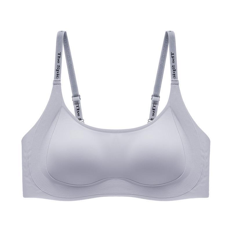 Levante ropa interior de soporte suave damas sin marcas sin anillo de acero sujetador recopilado contra la caída del pecho delgado sujetador