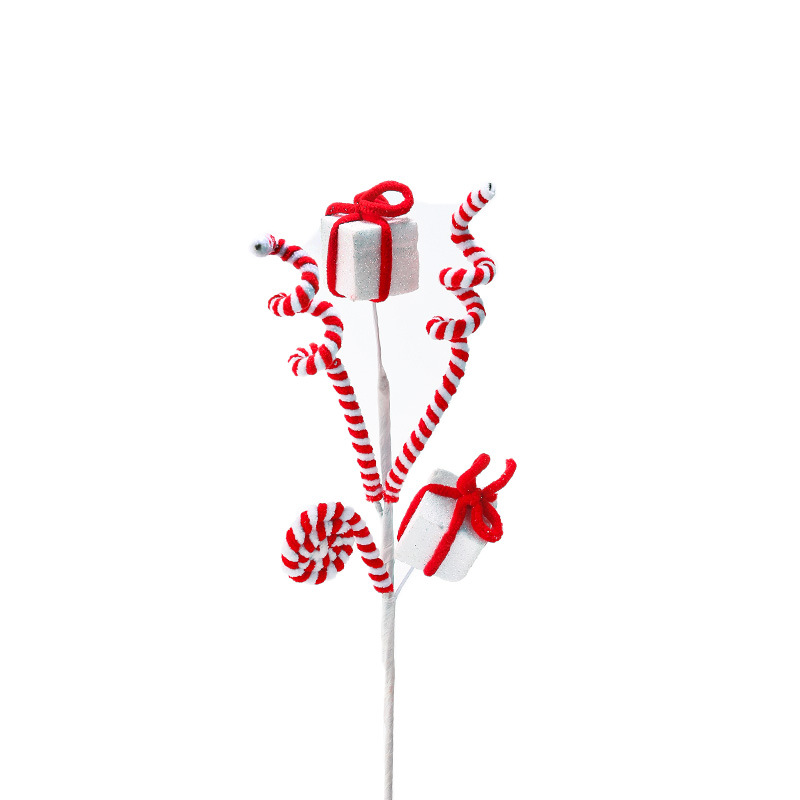 Nuevos dulces de espuma peluche Lollipop Gingerbread adornos decorativos árbol de Navidad arreglos de flores festivos